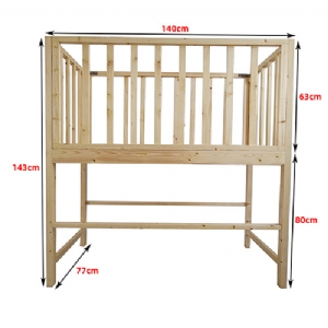 測(cè)查床規(guī)格長140cm寬77cm高143cm欄高63cm